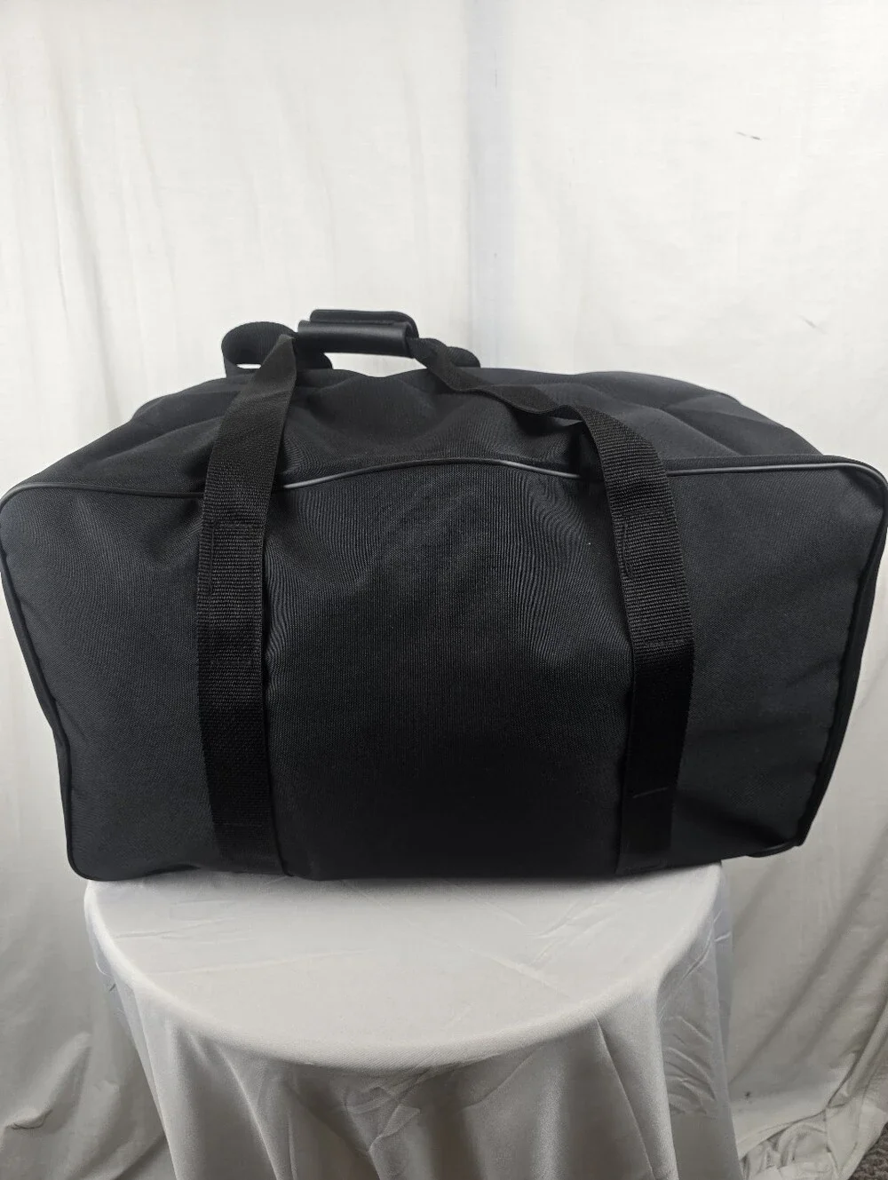 NWT Harley-Davidson Black Canvas Duffle Bag W/Bar & Sheild Logo Patch